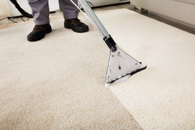 A spotless carpet in a cozy room 